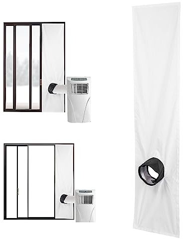 Kit di sfiato per finestre AC portatile, supporto per finestre con condizionatore d'aria portatile 200 cm nastro di fissaggio impermeabile regolabile kit di finestre per aria condizionata, 200 cm