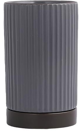 Dowbom Porte-ustensiles de Cuisine pour Comptoir - Cuillère, Spatule, Pot en Céramique, Porte-couverts, Support de Baguettes (Gris, 8,9 cm), KZT-002