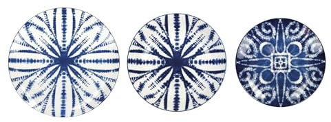 BRANDANI Batik Servizio Tavola Piatti Set 18 Pezzi Blu Porcellana