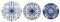 BRANDANI Batik Servizio Tavola Piatti Set 18 Pezzi Blu Porcellana