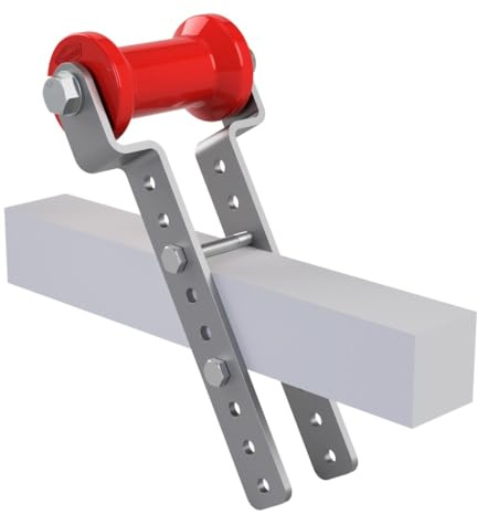 SUPROD Polyurethan Kielrolle mit Halter H höhenverstellbar Bootstrailer Sliphilfe Spulenform verzinkt 125/60 mm