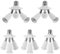 AOZBZ 3 IN 1 E27 Sockel Splitter Adapter, 5Pcs 3-Fach E27 Konverter, E27 Verteiler, E27 Lampenfassung, Fassung 360° drehbar und Winkellage 180° biegbar