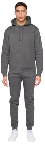 Duck and Cover - Mens 'MERCHELL' 2 Piece Hoodie & Jogger Full Tracksuit Set (Charcoal Marl, L)