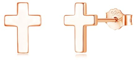 Deyanse 925 Sterling Silber Ohrstecker Mädchen, Ohrstecker Rosegold Damen