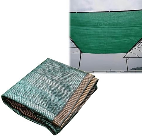 Telo ombreggiante verde scuro 90% con protezione solare per pergola, con occhielli, per patio, gazebo, terrazza, giardino, portico, 6 m x 7 m