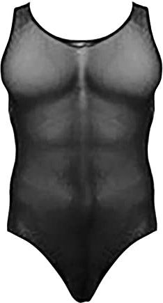 SRZYMJ Borat Mankini Herren Badeanzug Tanga Badehose Badeshorts Alternativ Party-Kostüm Bikini für Männer Herren Unterhosen Weiß Größe 7 (BK1 A)