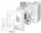 ProfiPatch - Prise réseau LAN Cat6A 500 MHz - Montage en saillie et encastré - 2 ports RJ45 - Connexion en haut/bas POE CAT7, CAT6A, CAT6, CAT5 - Blindée - Blanc
