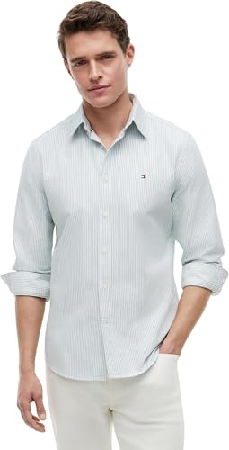 Tommy Hilfiger Herren Hemd Stripe Regular Fit Langarm