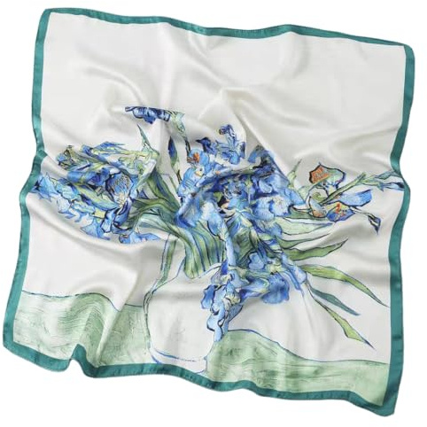 GIMIRO Damen Quadratisches Tuch Polyester-Seidenlook 70 x 70 cm