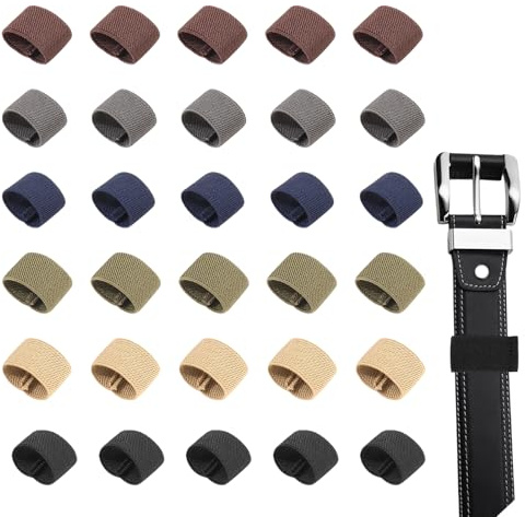 30 Stück Elastische Gürtelhalter, Gürtelhalter, GüRtelschlaufe,Mehrfarbig Nylon Gürtelschlaufen, Rucksackgurt Halter, Für 1,5 Breite GüRtel/Riemen zum Befestigen von Gürteln Rucksäcken Tragetüchern