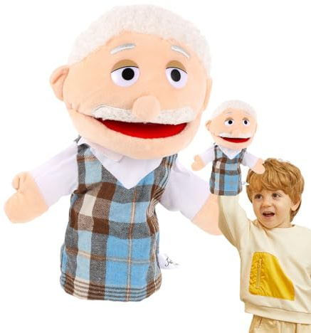 Großvater Plüschpuppe - Weiches Spielzeug, Puppe mit realistischen Figuren, immersive Fiktionsspiele, Verbindungen bauen | Lernpuppe für Familien für Kinder