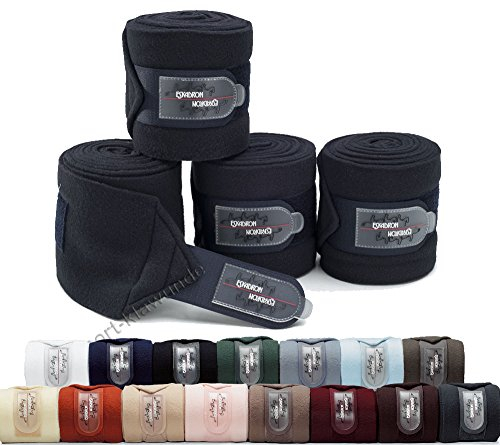 ESKADRON Fleece Bandagen Set 4 Stück, mokka, 3, 5 m lang