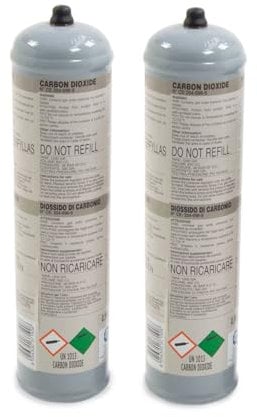 Wolf Co2 Welding Gas for MIG Welding 390g Carbon Dioxide Disposable Cylinder 100% Pure (2 Pack)