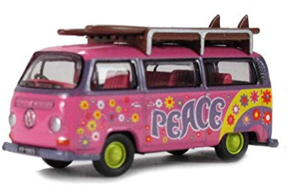 Oxford Diecast 1:76 VW Minibus/Surfboards Flower Power Collectable model 76VW017