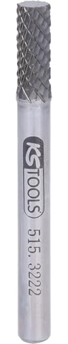 KS Tools 515.3222 HM Zylinder-Frässtift Form A ohne Stirnverzahnung, 6mm