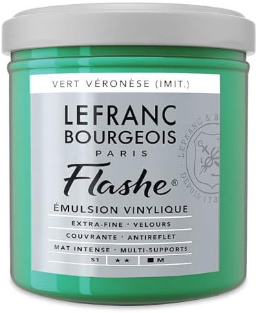 Lefranc Bourgeois 230347 Acrylique et Vinyle Couleur, veronesergrün Teinte, 7 x 7 x 7,3 cm