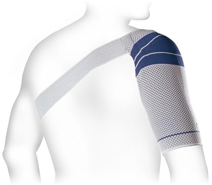 BAUERFEIND OmoTrain S Schulterbandage, Titan, links, Größe 3