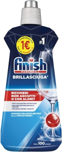 Finish Brillantante Lavastoviglie, 1 Prodotto da 500 ml di Brillantante, Additivo Lavastoviglie per Stoviglie Splendenti e Asciutte