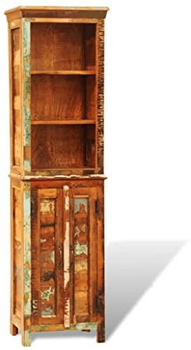 vidaXL Bücherregal CD Regal Standregal Aktenregal Vintage Antik recyceltes Holz