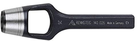 Rennsteig Henkellocheisen (Ø 32 mm, Locheisen, Lochstanzer, Stanzer für Gummi, Leder, Filz, Kunststoff, Kork, Stoff, Stanzwerkzeug) 1400320