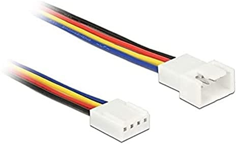 Delock Verlängerungskabel PWM Lüfteranschluss 4Pin 10cm, Schwarz