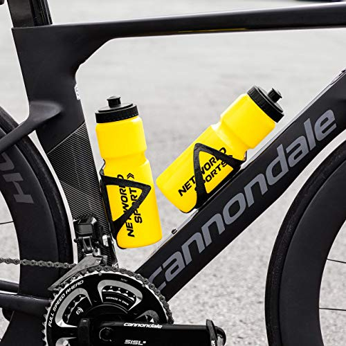 Net World Sports Water Bottles [750ml] - BPA Free Plastic - Variety Of Colours (Yellow, Pack of 1)