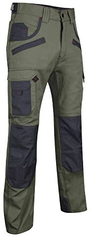 LMA Secateur Pantalon Utilitaire de Travail, Kaki/Gris, 44 Mixte