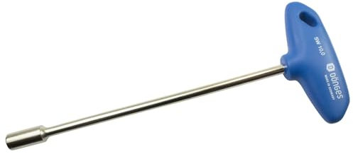 Dönges 230 mm SW 15,0 mm 6kant-Steckschlüssel mit T-Griff, vernickelt, Chrom-Vanadium-Stahl, mit Aufhängeloch