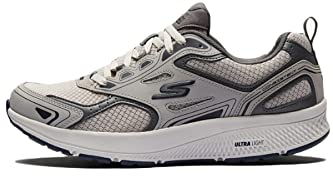 Skechers Herren Go Run Consistent Sneaker, Grau/Marineblau, 43 EU