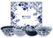 TOKYO design studio Flora Japonica Set de 4 Bols Bleu-Blanc, Ø 14,8 cm, Hauteur 7 cm, env. 500 ML, Porcelaine Japonaise, décor Floral Japonais, boîte Cadeau Incluse