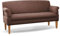 CAVADORE 3-Sitzer Küchensofa Malm, Sitzbank für Küche oder Esszimmer inkl. Armteilverstellung, Leichte Fleckenentfernung dank Soft Clean, 182 x 97 x 78, Flachgewebe: braun