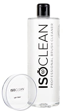 ISOCLEAN Antibacterial Makeup Brush Cleaner Liquid Easy Pour Solution - 525ml - Vegan Cruelty Free Hygienic Fast Drying, Easy to Use & Long-Lasting, Professional Cosmetic Grade - Works in 60 seconds