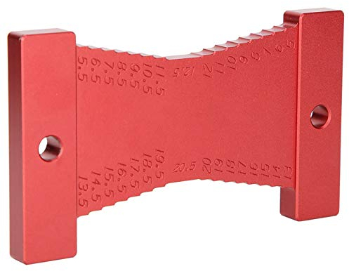 Höhenmesser Hochgenaues Tiefenmesslineal für Routertischkreissägen 130 x 76 x 11 mm / 5,1 x 3 x 0,4 Zoll(5/20.5mm),Höhenmesser