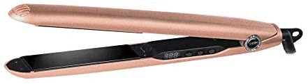 HAIRON Euphoria Jewel Rose Gold - Plancha profesional para el pelo, con generador de iones y placas de turmalina y cristales de plata, temperatura máx. 230 °C.