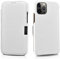 Mobiskin Hülle kompatibel mit Apple iPhone 12 und iPhone 12 PRO (6,1 Zoll), Handyhülle mit echtem Leder, Case, Schutzhülle, dünne Handy-Tasche, Slim Cover, Weiß