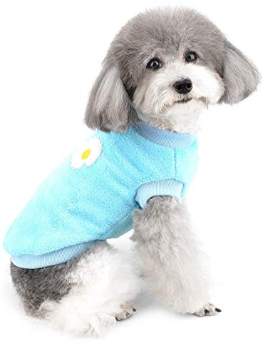 Zunea Kleiner Hundepullover für den Winter, warme Fleecejacke, Mantel, Welpenkleidung, weicher, bequemer Samtpullover, Haustierpullover, Bekleidung, Weihnachten, Chihuahua, Kleidung für Hunde,