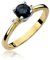 MARKO Damen Verlobungsring aus Gelbgold mit 0,50 Karat Sapphire und 0,06 Karat Diamanten, 14 Karat Gold (585) | Goldring mit Box | Goldring für Frauen r.22