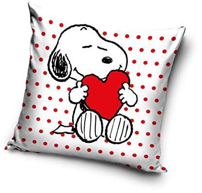 Carbotex kompatibel mit Snoopy Peanuts Kissenhülle Kissenbezug 40x40 cm (SNO204004)