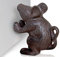 Cast Iron Mouse Door Stop by Comfify- Decorative Vintage Rustic Door Stop - Stop Your Bedroom, Bath and Exterior Doors with Style - Rustic Brown Color