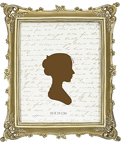 Sunlit Vintage-Bilderrahmen, 20,3 x 25,4 cm, antiker Luxus-Bilderrahmen mit Glasfront, Foto-Display, Tisch-Wandbehang, Geschenkideen, goldfarben