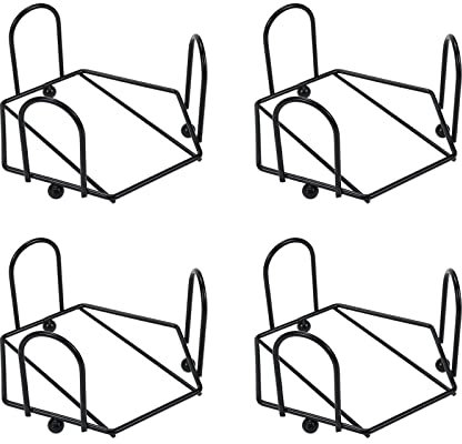 Coshar 4 Stück Metall-Untersetzer, dicke Eisendraht, sechseckige Untersetzer, Aufbewahrung für sechseckige polygonale runde Untersetzer, passend für 4 bis 7 Untersetzer