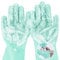 pecute Pet Grooming Gloves, Heat Resistant Cat Bathing Gloves with High-Density Teeth, Silicone Dog Bathing Gloves with Enhanced Five Finger Design, Bathing and Massaging for Dogs and Cats