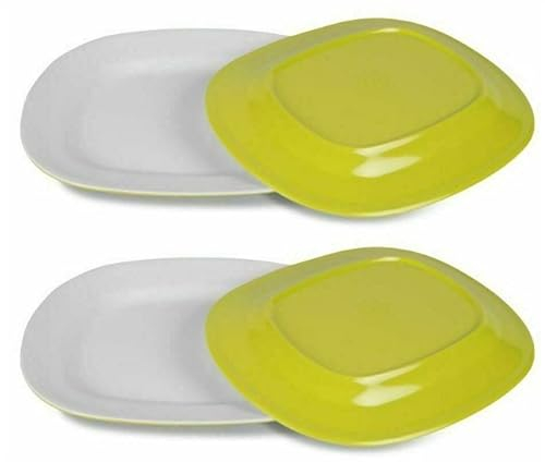 Kampa Set of 4 Melamine Dish Dinner Plate – Citrus Green MM0100