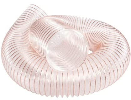 Ø 50 tubi di aspirazione, 10 o 5 m, con inserto in filo di acciaio, tubo flessibile per impianti di aspirazione, resistente ai microbi in poliuretano (5 metri)