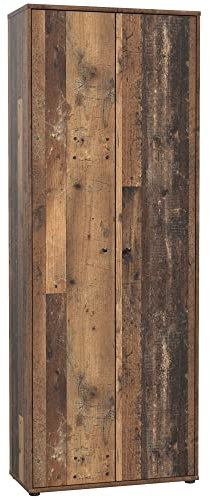 Newroom Schrank Old Wood Bücherregal Modern - 73,7x197,5x34,8 cm (BxHxT) - Standregal Regal - [Dudley.Eleven] Büro Arbeitszimmer Wohnzimmer