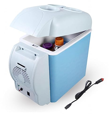 HAZARA Nevera PortáTil EléCtrica, 7.5l,Coche 12v,Bajo Ruido Congelador De Viaje, Con FuncióN De Enfriamiento Y CalefaccióN Nevera Furgoneta, Nevera PortáTil Para Acampar