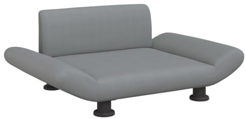 vidaXL Hundebett, Hundekissen mit weicher Polsterung, Hundesofa Hundecouch für kleine Hunde Haustiere, Haustierbett Katzenbett, Hellgrau Stoff