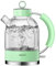 ASCOT Electric Kettle, Glass Electric Tea Kettle, Gift for Man/Women/Family, 1.5L Glass Tea Heater & Hot Water Boiler, BPA-Free, Auto Shut-Off and Boil-Dry Protection (Green)