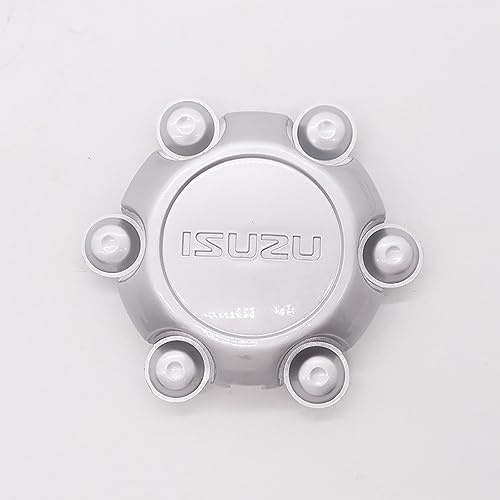 VeroCh 4 Pièces Voiture Moyeu Cache-Moyeux,pour Isuzu DMAX,133mm ABS Enjoliveurs Logo Emblem Centre Design Élégant Étanche Anti Poussière