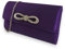 Pochette da sera in raso con fiocco e strass, ideale per spose e balli studenteschi, Viola, medium